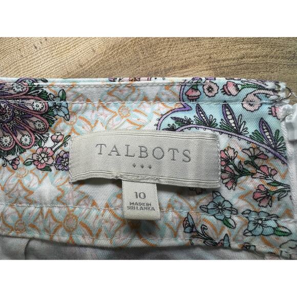 Talbots Women's Pastel Paisley Print Skirt - Size 10 - Picture 14 of 16
